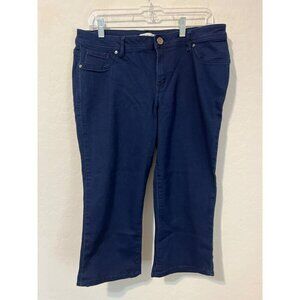 Ava & Alex Sz 14P Cropped Capri Jeans Dark Wash
